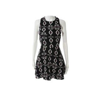 Naven by Neiman Marcus Dress Sleeveless Open Back A Line Size 6 Black And White